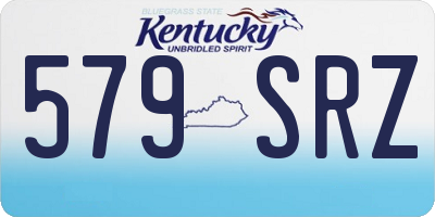 KY license plate 579SRZ