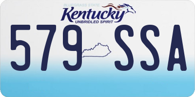 KY license plate 579SSA