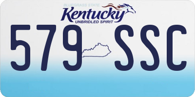 KY license plate 579SSC