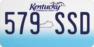 KY license plate 579SSD