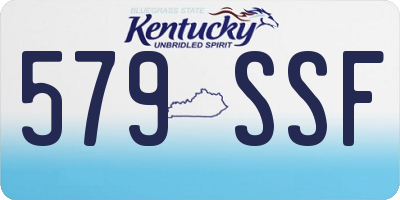 KY license plate 579SSF