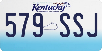 KY license plate 579SSJ