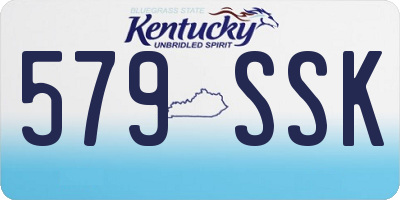 KY license plate 579SSK