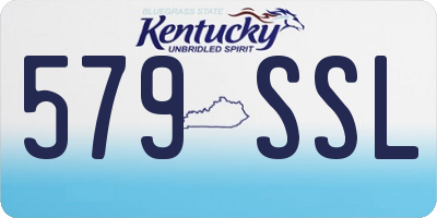 KY license plate 579SSL