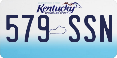 KY license plate 579SSN