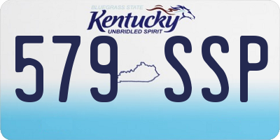 KY license plate 579SSP