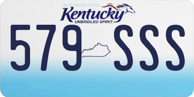 KY license plate 579SSS