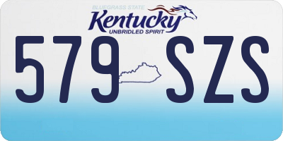 KY license plate 579SZS