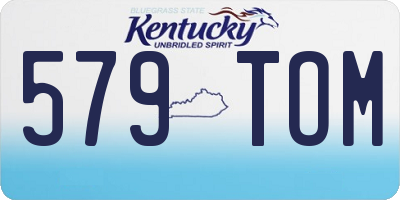 KY license plate 579TOM