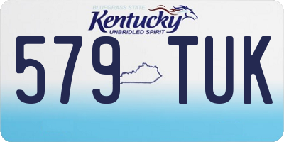 KY license plate 579TUK