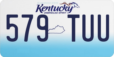 KY license plate 579TUU