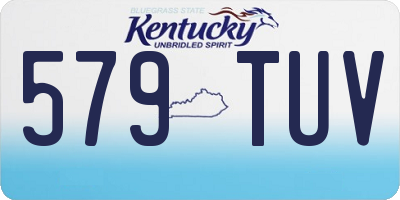 KY license plate 579TUV