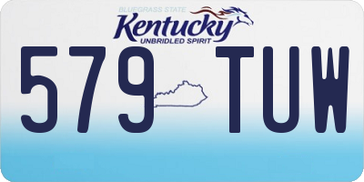 KY license plate 579TUW