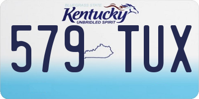 KY license plate 579TUX