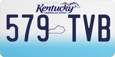 KY license plate 579TVB