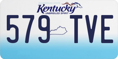 KY license plate 579TVE
