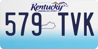 KY license plate 579TVK