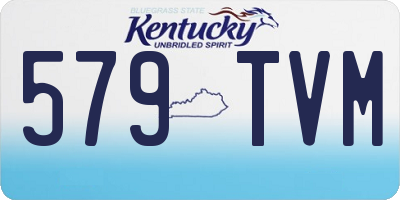 KY license plate 579TVM