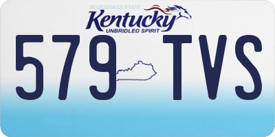 KY license plate 579TVS
