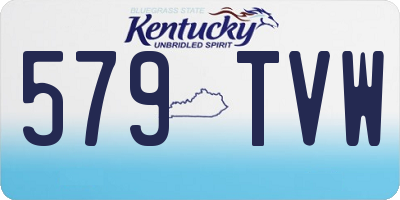 KY license plate 579TVW