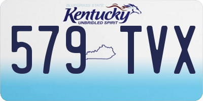 KY license plate 579TVX