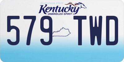 KY license plate 579TWD