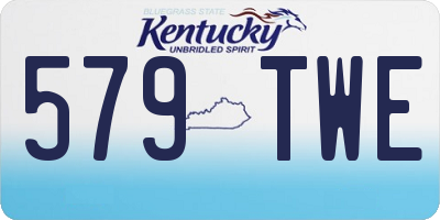 KY license plate 579TWE