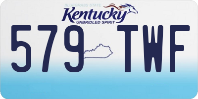 KY license plate 579TWF