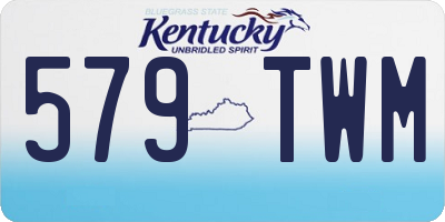 KY license plate 579TWM