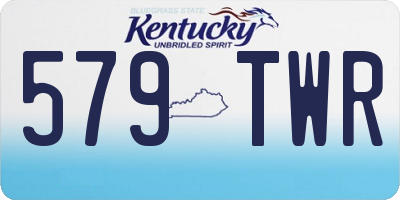 KY license plate 579TWR