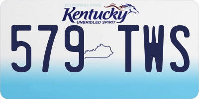KY license plate 579TWS