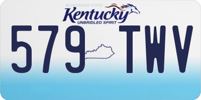 KY license plate 579TWV