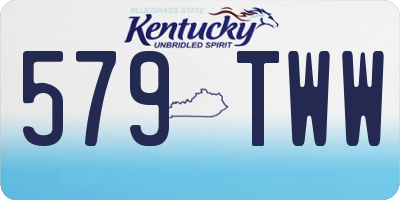 KY license plate 579TWW