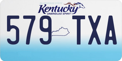 KY license plate 579TXA