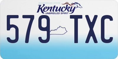 KY license plate 579TXC