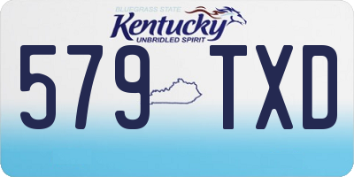 KY license plate 579TXD