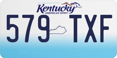 KY license plate 579TXF