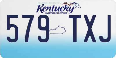 KY license plate 579TXJ