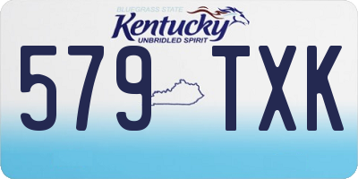 KY license plate 579TXK