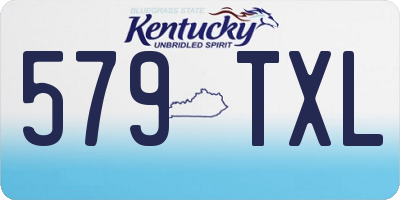 KY license plate 579TXL