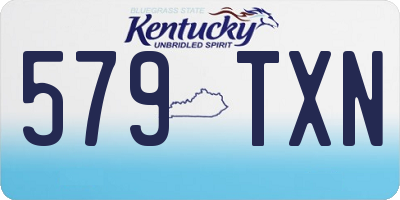 KY license plate 579TXN