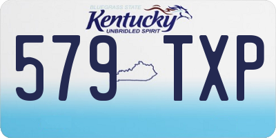 KY license plate 579TXP