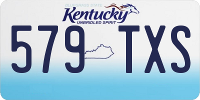 KY license plate 579TXS