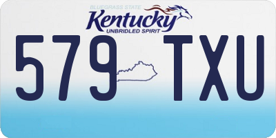 KY license plate 579TXU