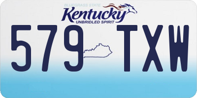 KY license plate 579TXW