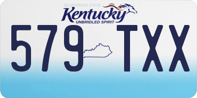 KY license plate 579TXX