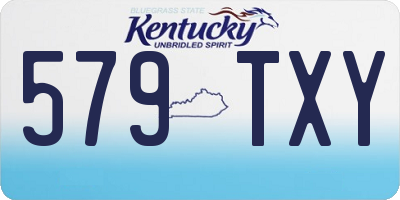 KY license plate 579TXY