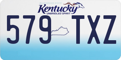 KY license plate 579TXZ