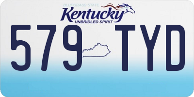 KY license plate 579TYD