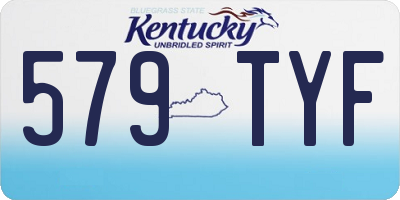 KY license plate 579TYF
